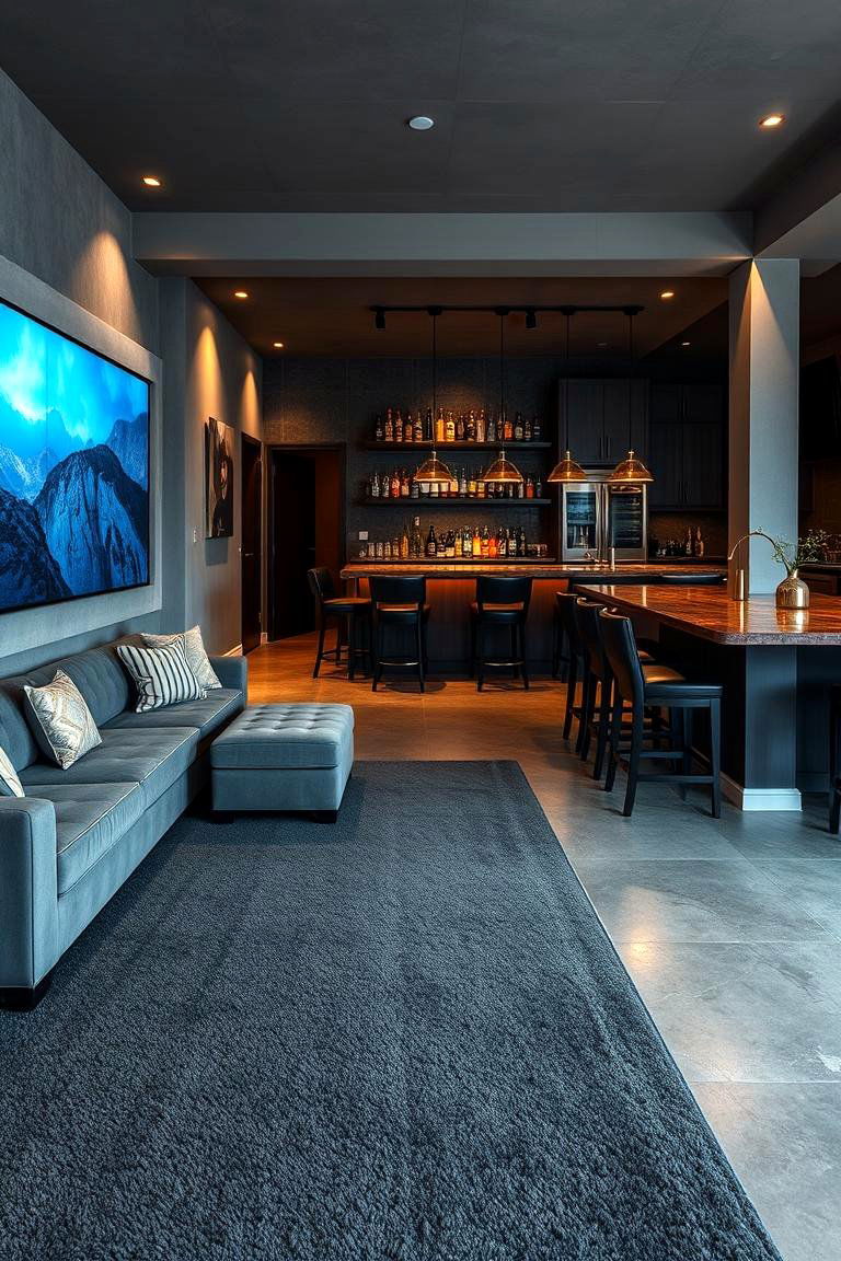 Luxurious Flooring Options - 25 Luxury Man Cave Ideas
