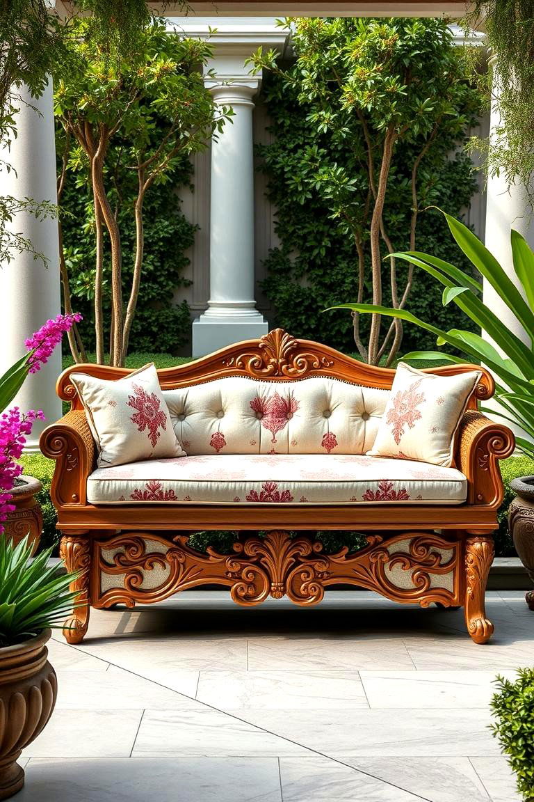 Luxurious Garden Bench for High End Gardens - 25 Garden Bench Ideas