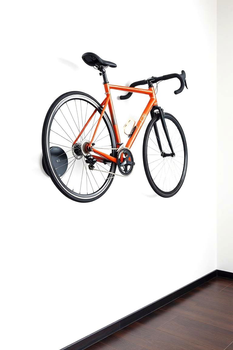 Magnetic Bike Mount - 25 Garage Bike Storage Ideas