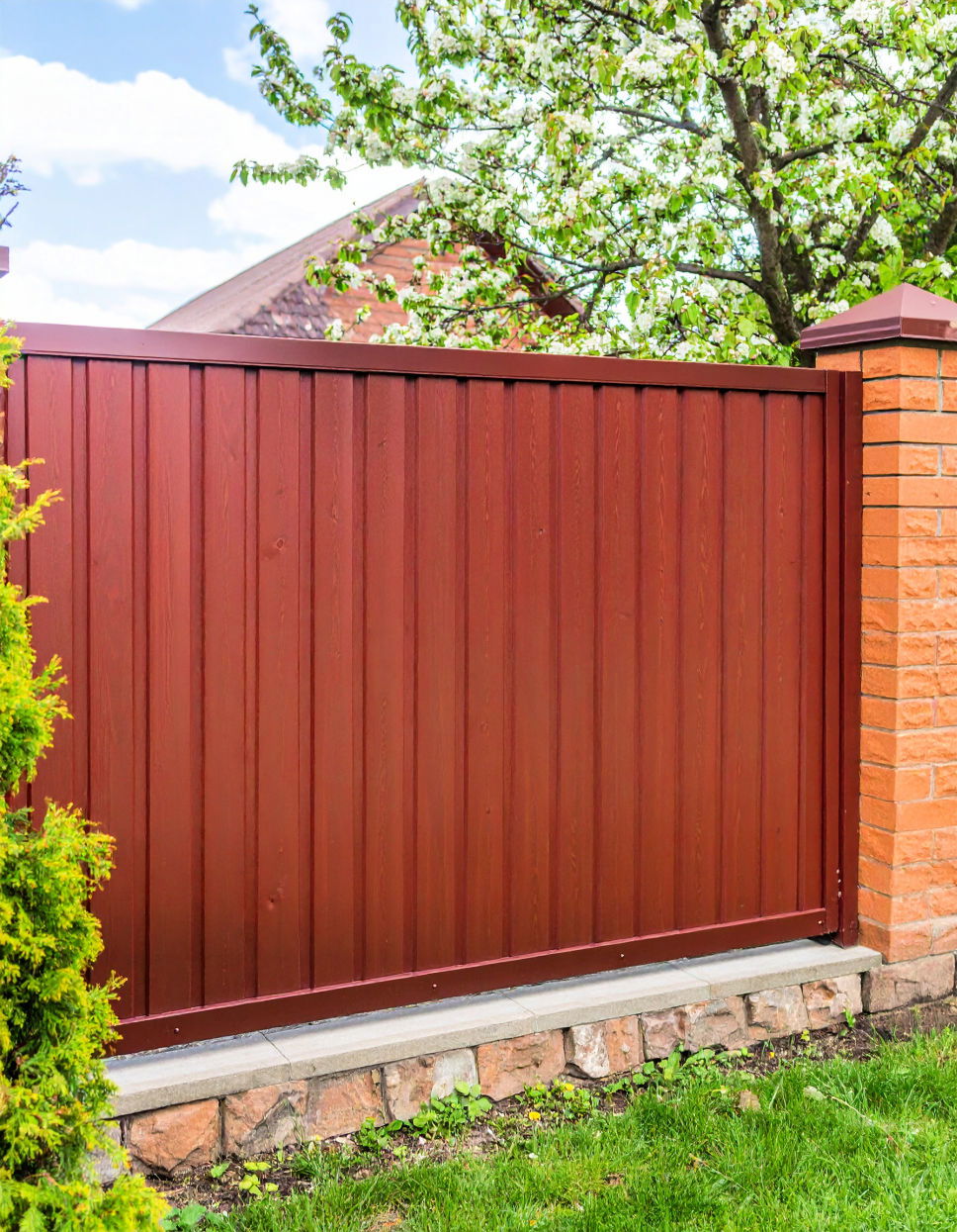 Mahogany Red Fence Stain Color