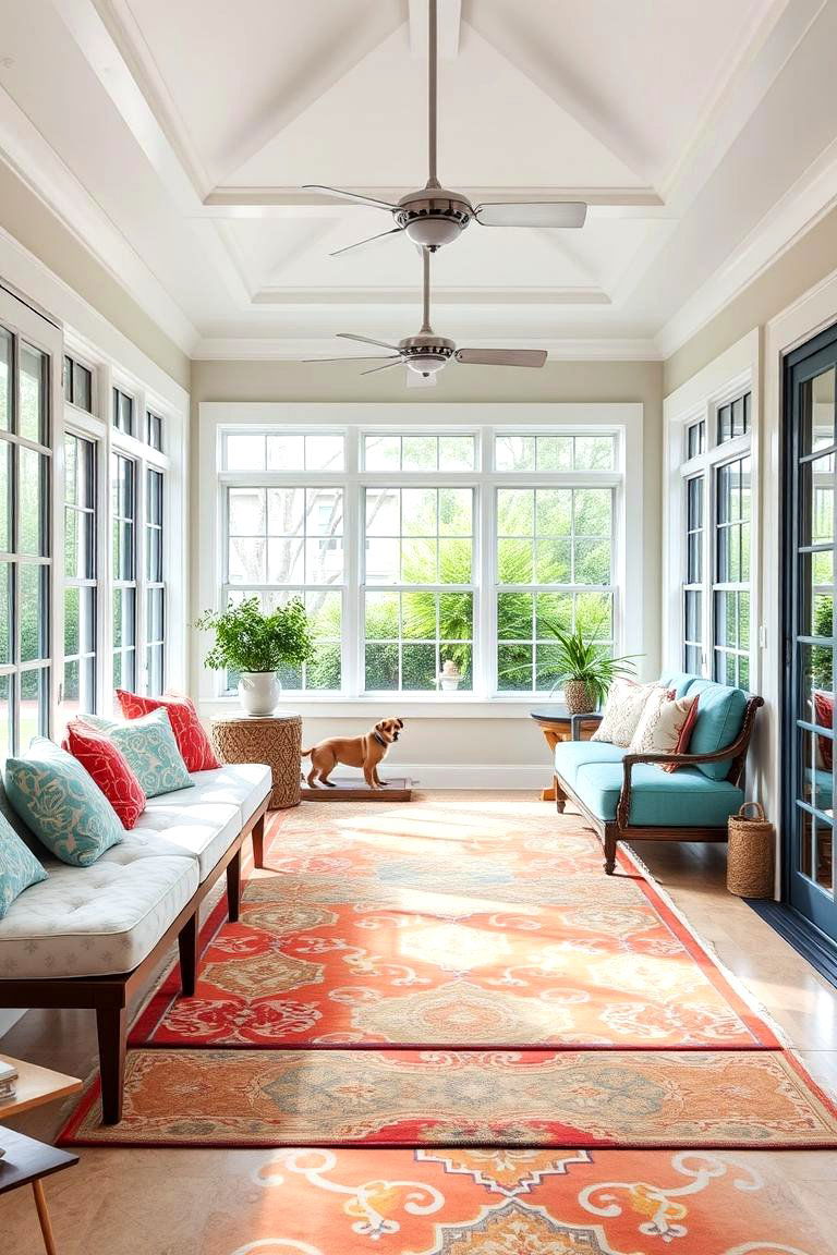 Make It Pet Friendly with Comfortable Nooks - 25 Florida Room Ideas