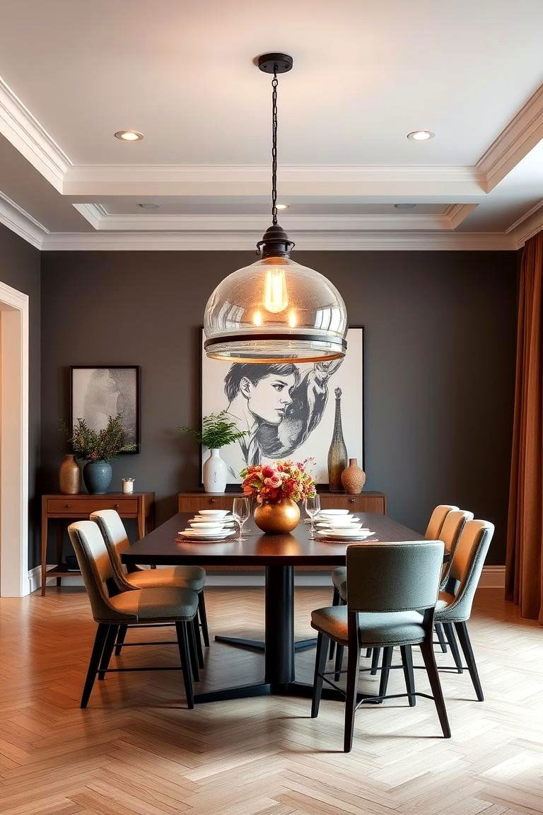 Make a Statement with Bold Lighting Fixtures - 25 Townhouse Interior Design Ideas