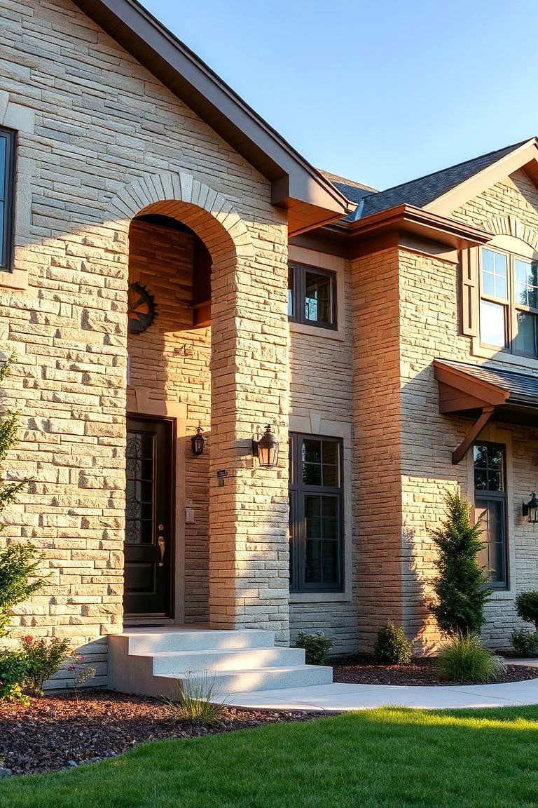Manufactured Stacked Stone for Contemporary Facades - 25 Types of Exterior House Stone