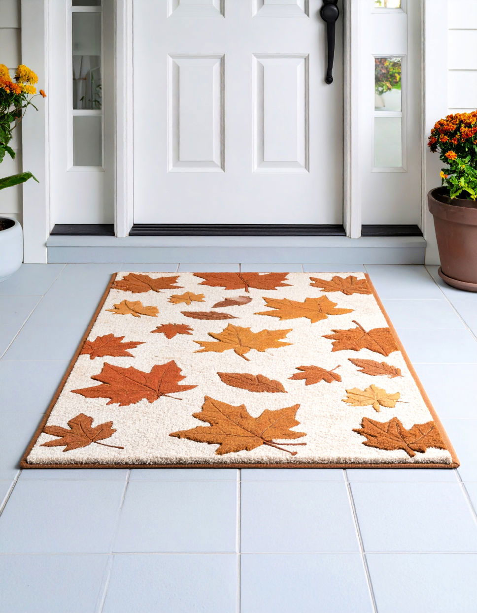 Mat With Natural Leaf Imprint