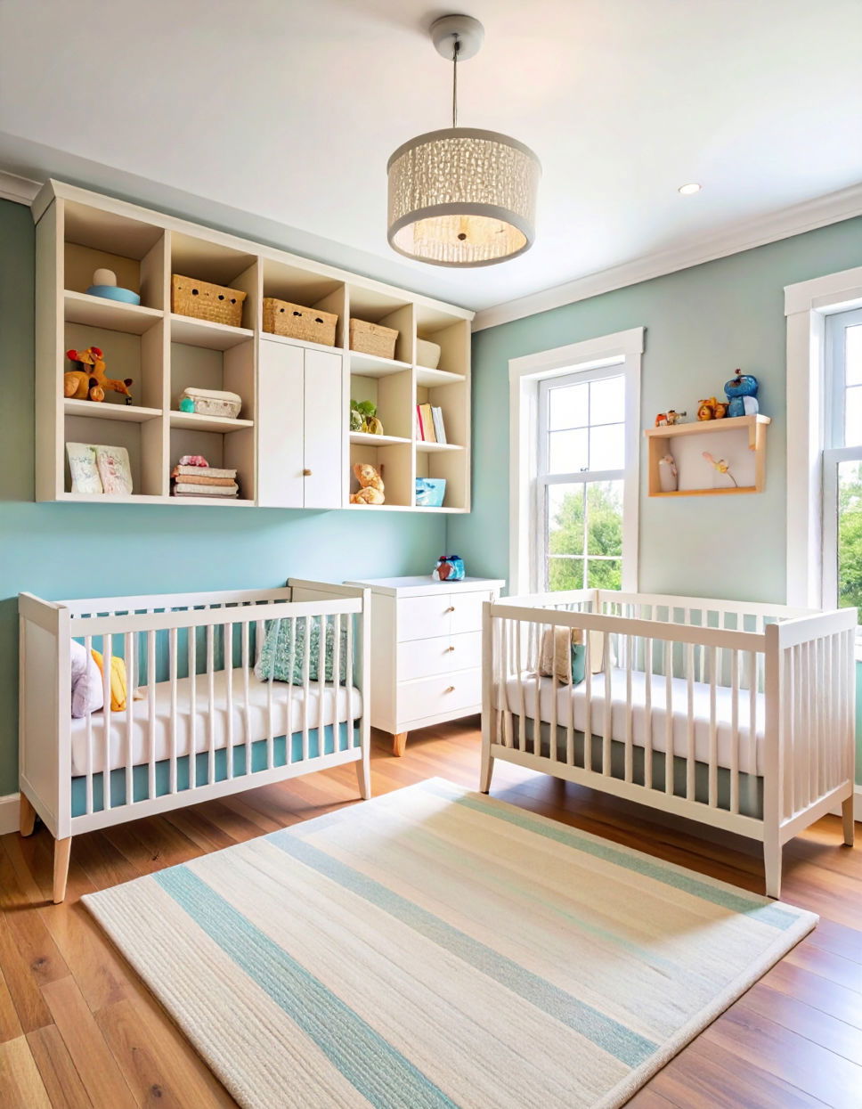 Maximizing Vertical Storage Solutions Twin Nursery Ideas