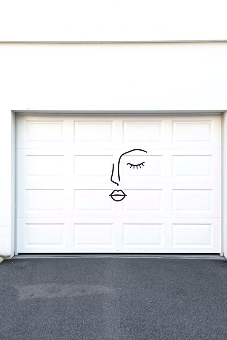 Minimalist Black and White Art - 25 Garage Door Murals