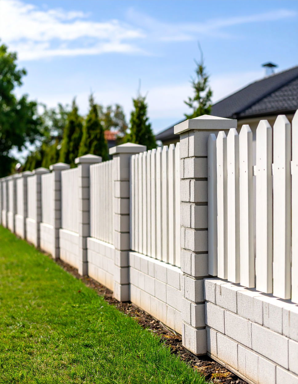 Minimalist Cinder Block Fence idea