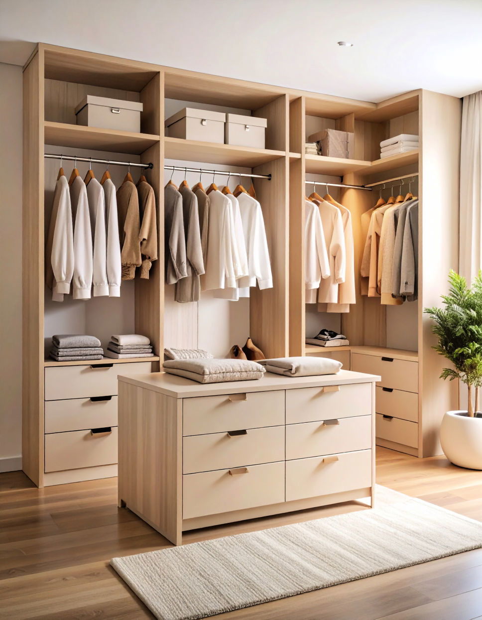 Minimalist Closet Island