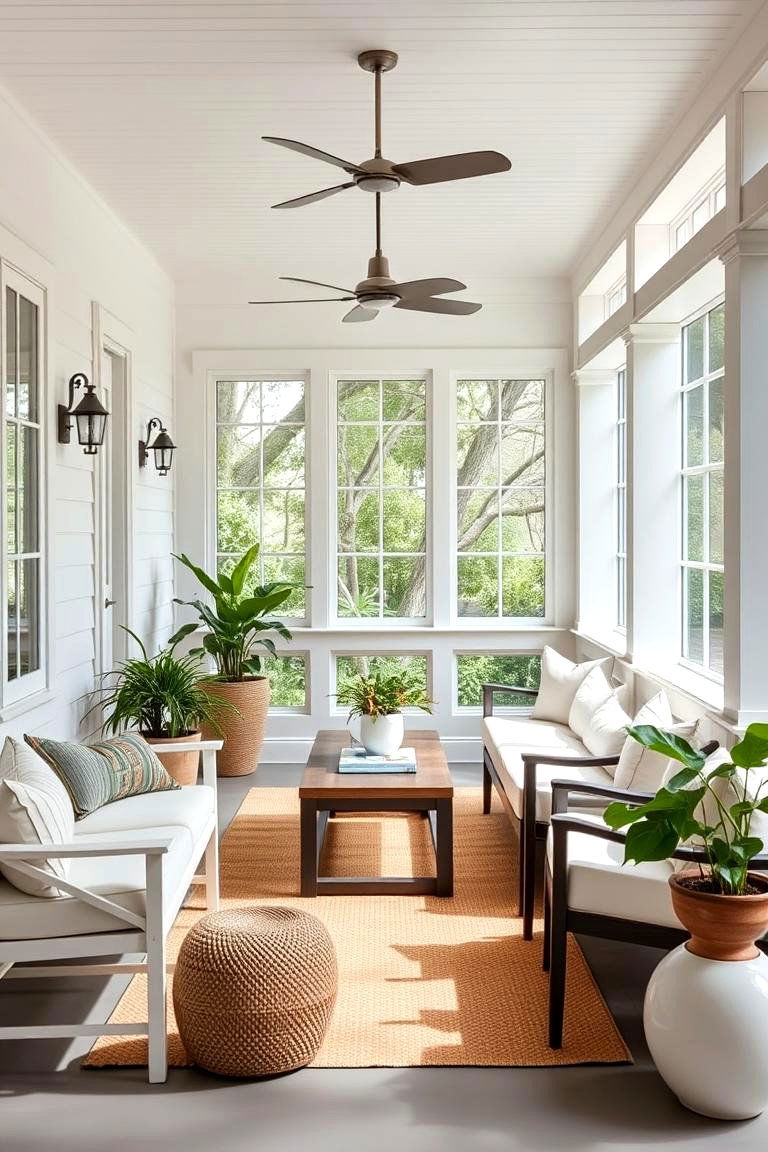 Minimalist Design for a Clean Calm Aesthetic - 25 Three Season Porch Ideas