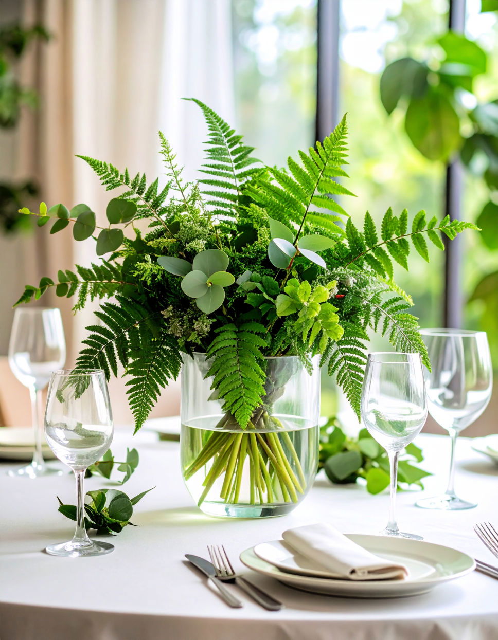 Minimalist Greenery Centerpiece Idea