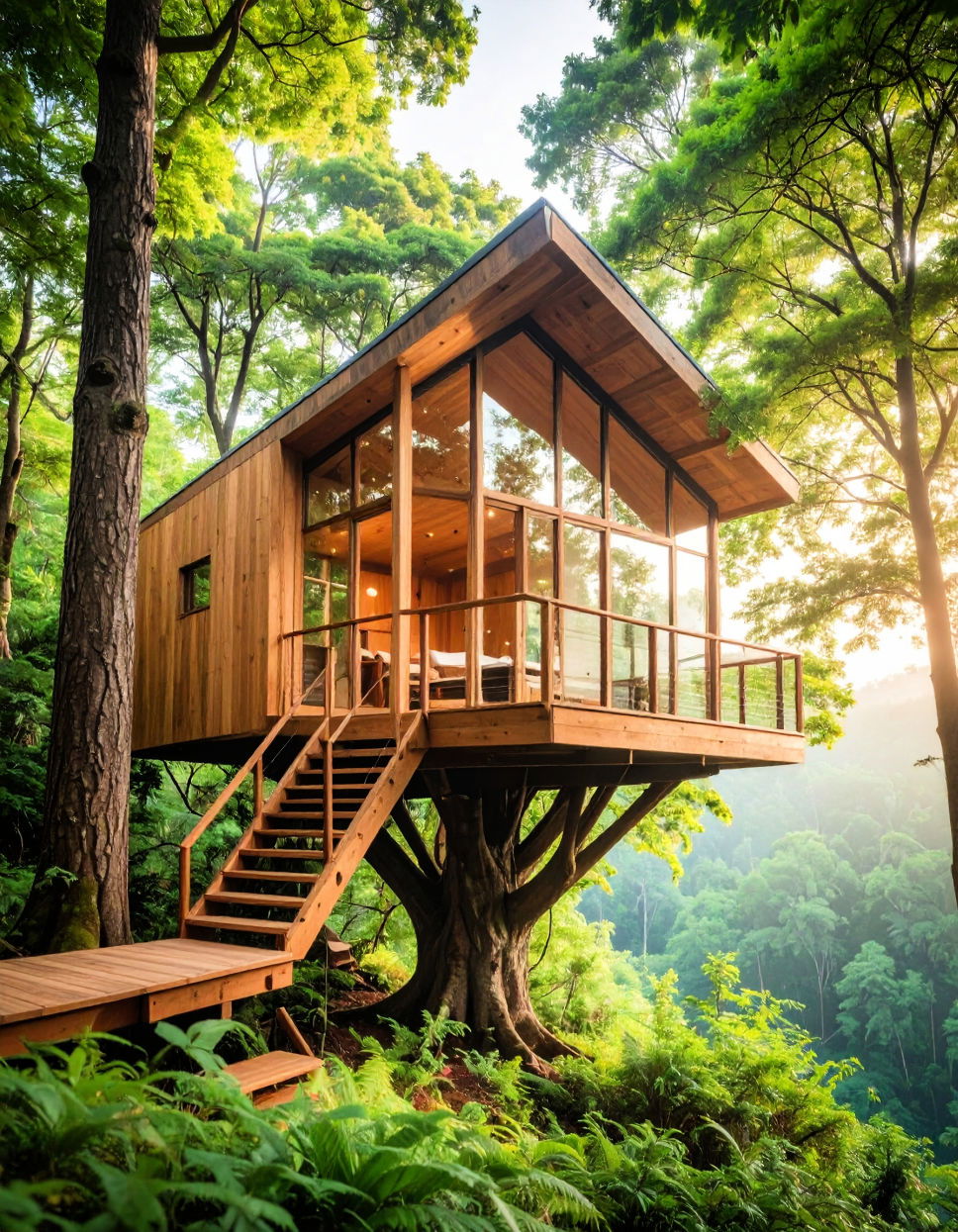 Minimalist Treehouse for Simplicity Tree House Ideas