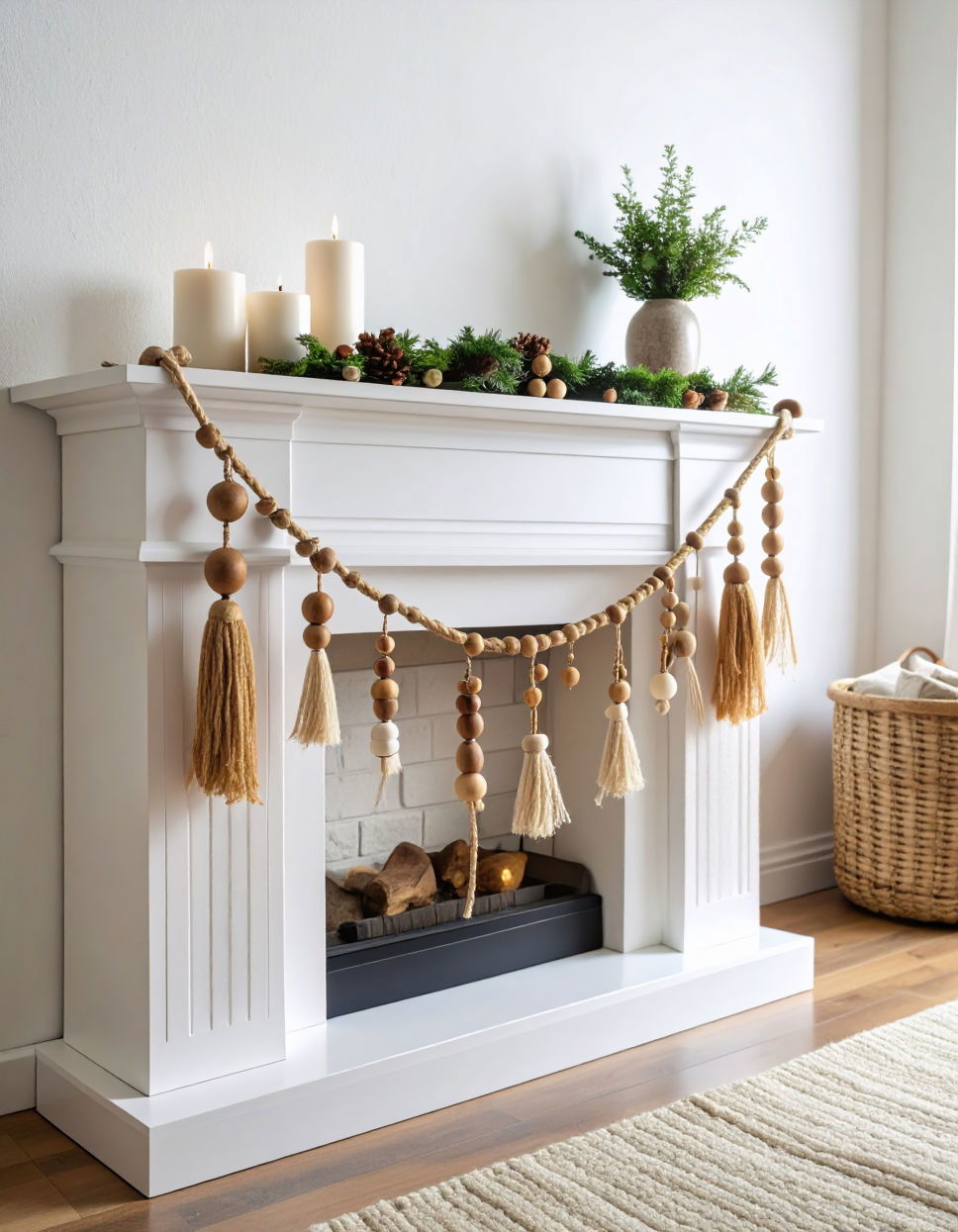 Minimalist Twine and Bead Garland