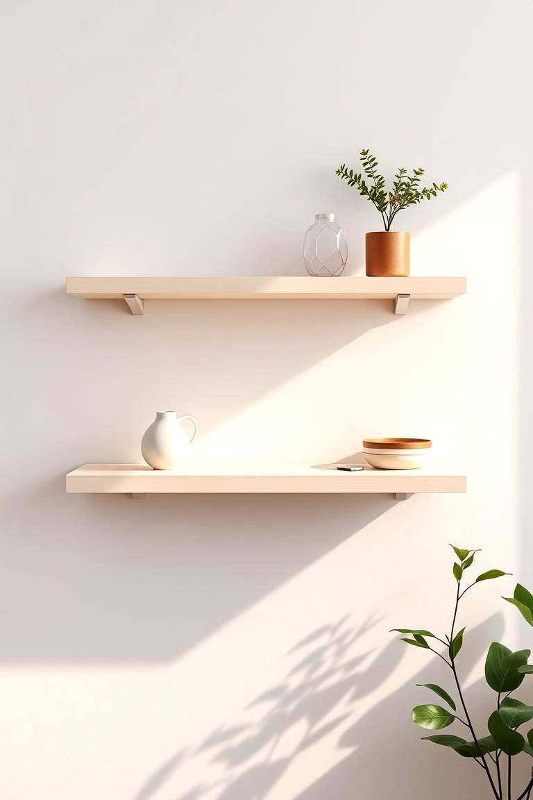 Minimalist Wall Mounted Floating Shelves - 25 Floating Shelves Ideas