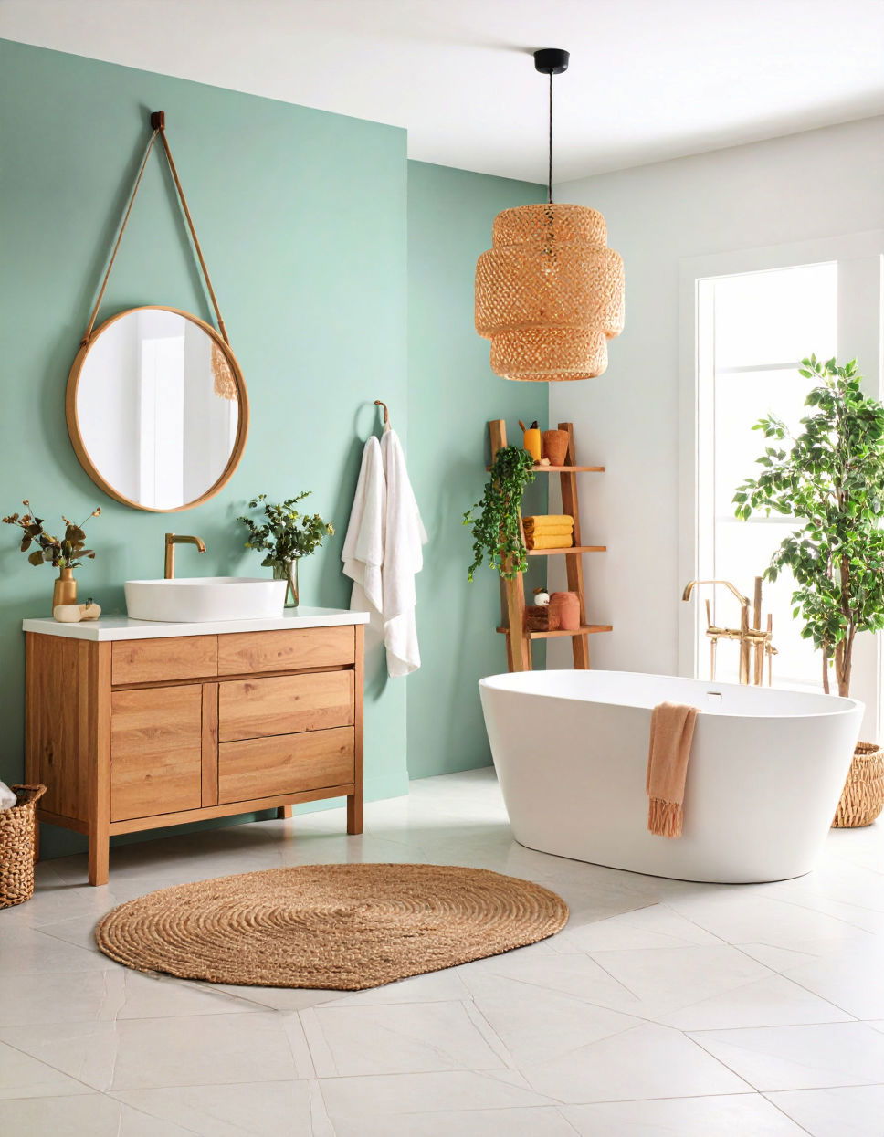 Mint Green and White for a Fresh Breezy Space Two Tone Wall Paint Ideas