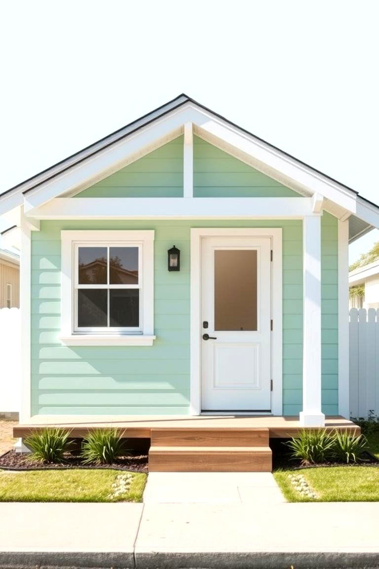 Mint Green and White - 25 Exterior Color Palettes for Small Homes
