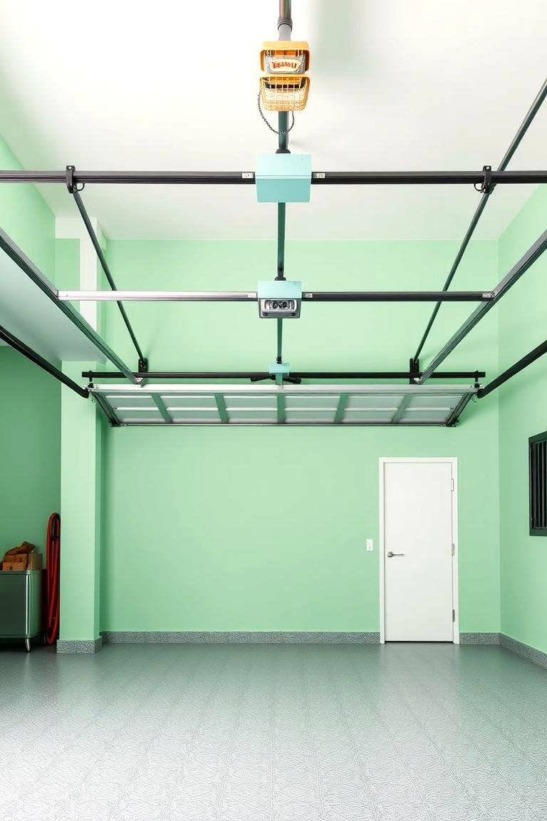 Mint Green for a Refreshing Clean Look - 25 Garage Wall Paint Ideas