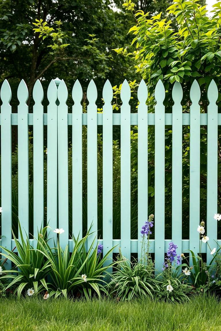 Mint Green for a Refreshing Garden Focal Point - 25 Fence Paint Colours