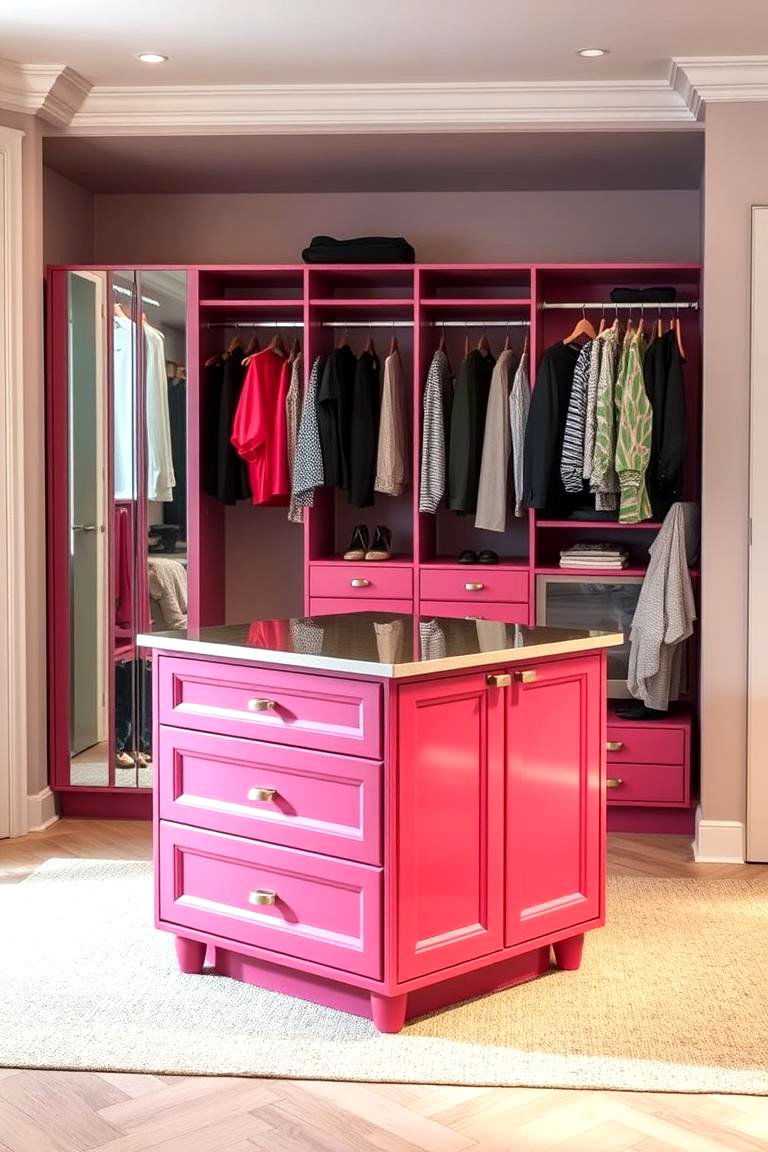 Mirror Top Closet Island - 25 Closet Island Ideas