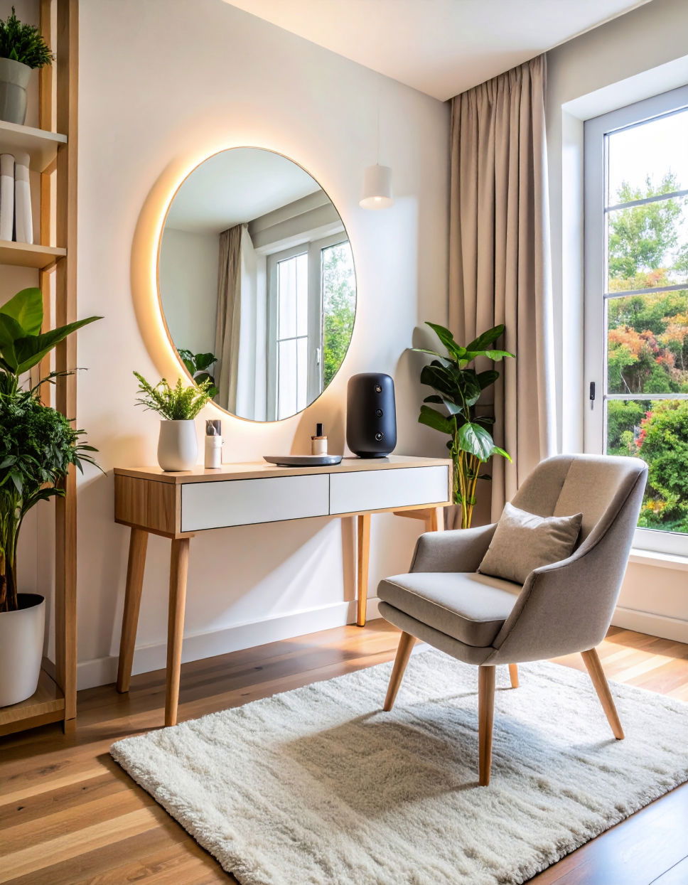 Mirror with Built In Bluetooth Speaker