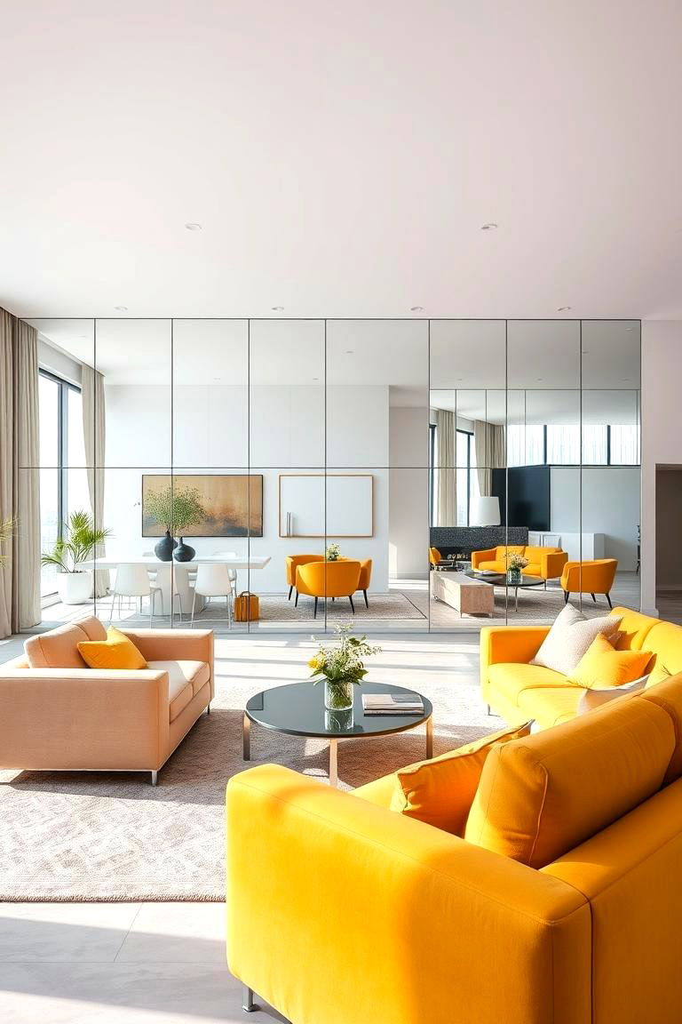Mirrors and Glass - 25 Feature Wall Ideas