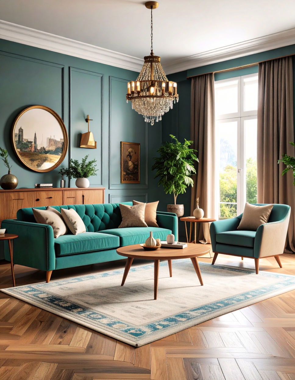 Mix Modern and Vintage Furniture for Character Townhouse Interior Design Ideas