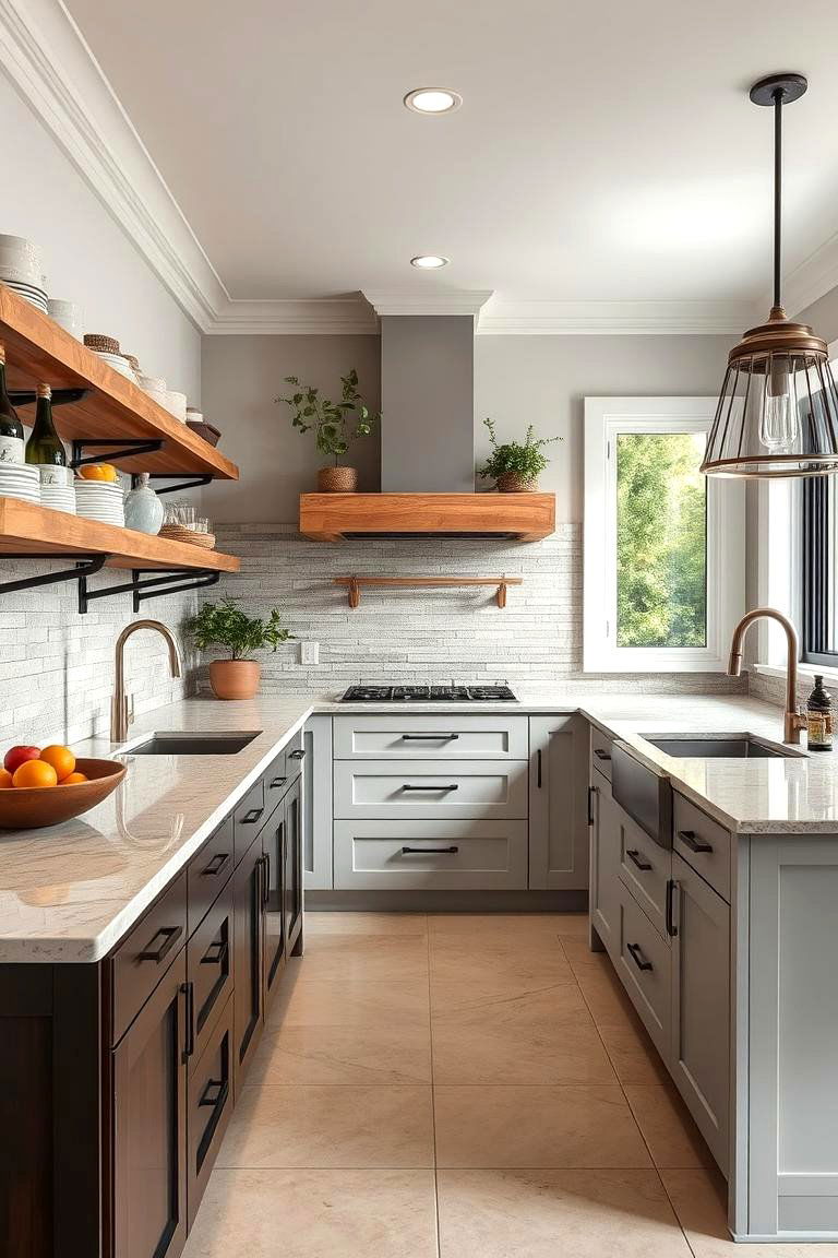 Mix of Textures for Visual Interest - 25 Transitional Kitchen Ideas