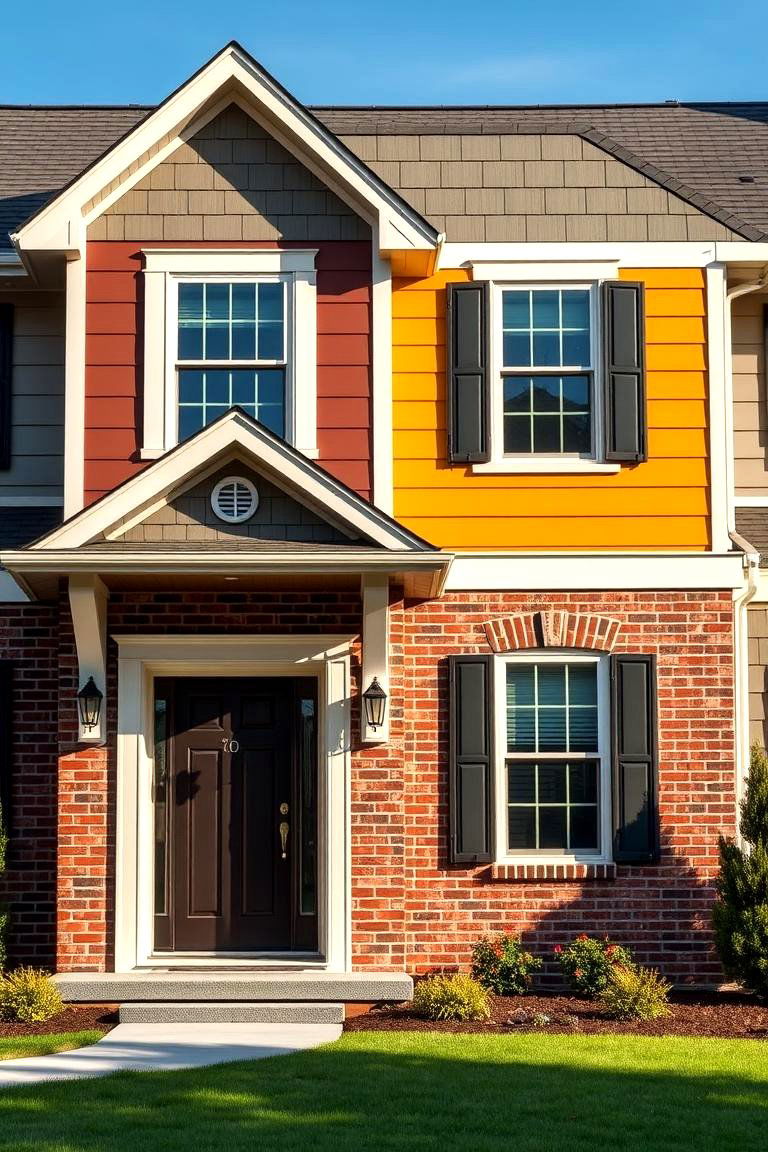 Mixed Material Two Tone Siding - 25 Two-tone Siding Designs
