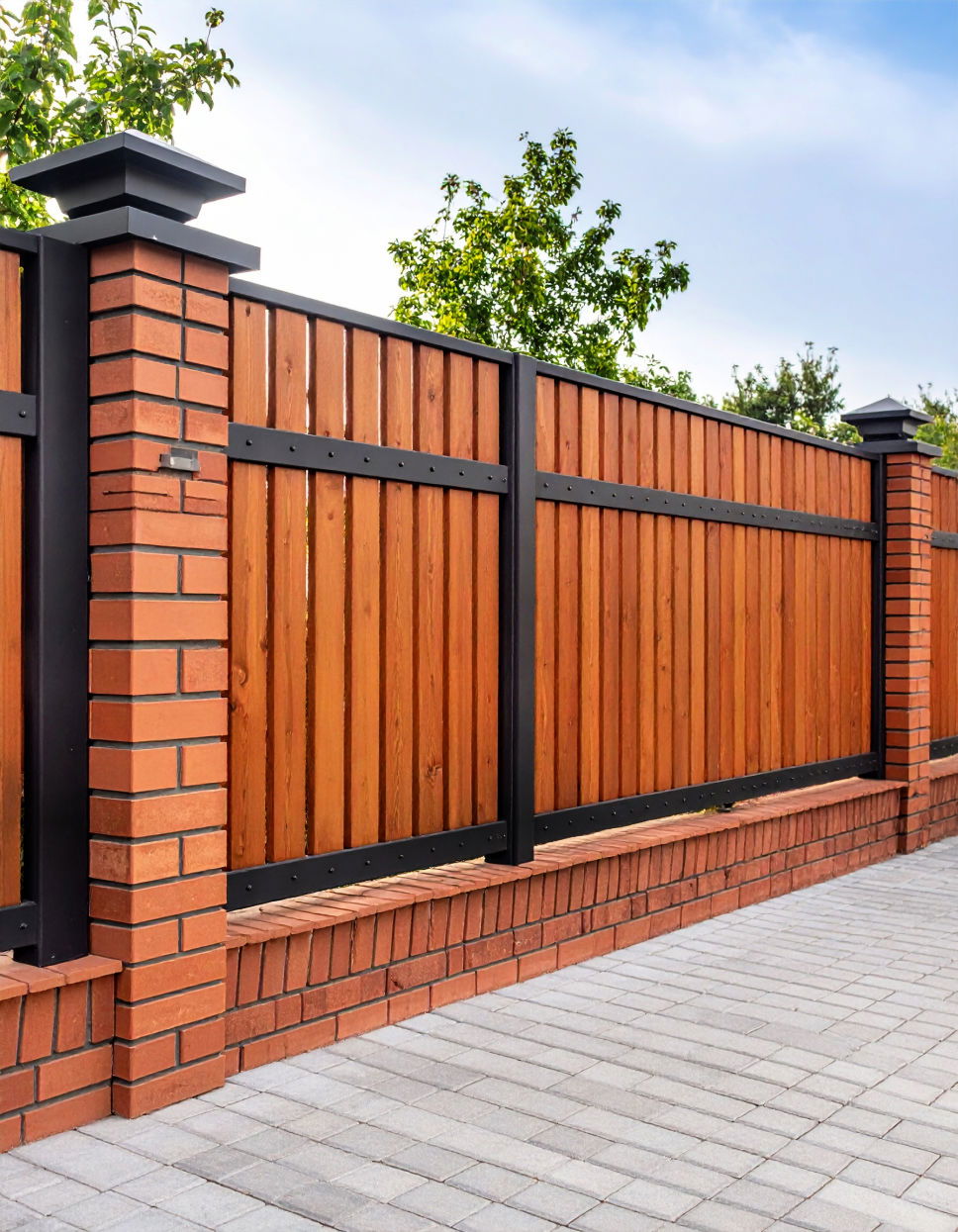 Mixed Materials Brick and Wood