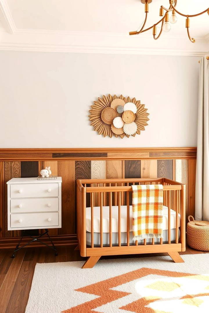 Mixed Materials Wainscoting for Texture and Depth - 25 Wainscoting Nursery Ideas
