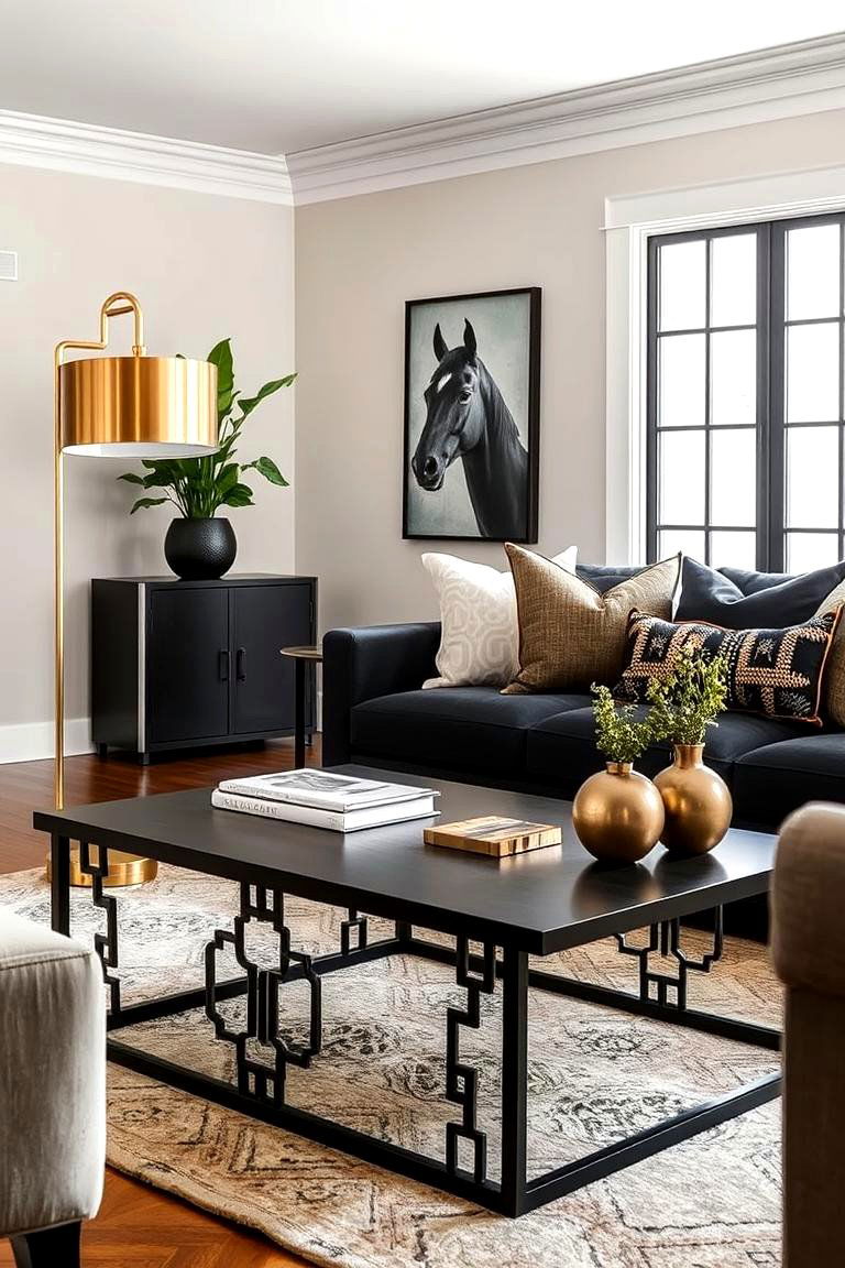 Mixing Different Metals and Finishes - 25 Transitional Living Room Ideas