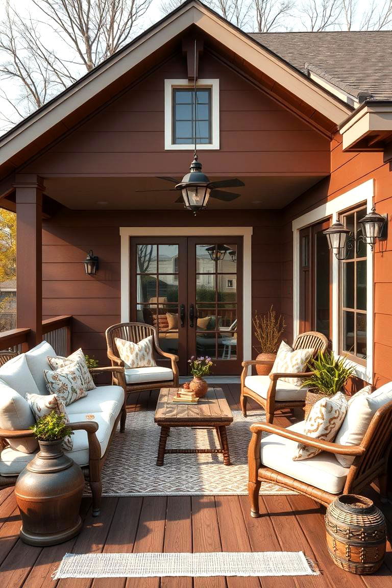 Mocha Brown for a Cozy Grounded Atmosphere - 25 Deck Color Ideas