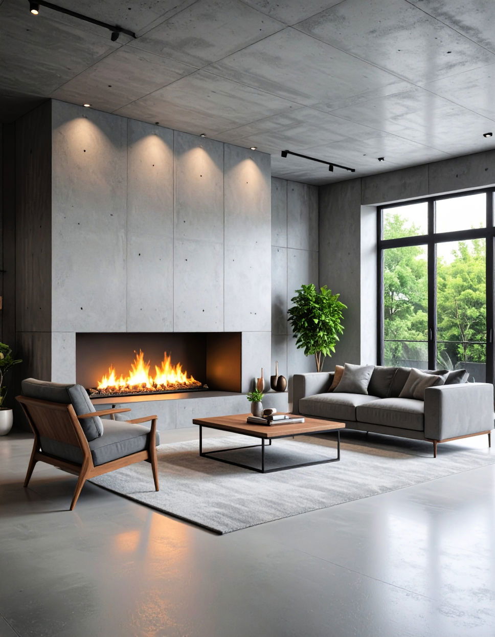 Modern Concrete Surround for a Bold Statement