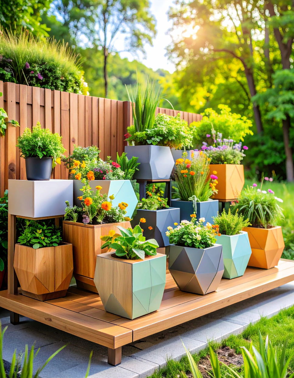 Modern Geometric Planters
