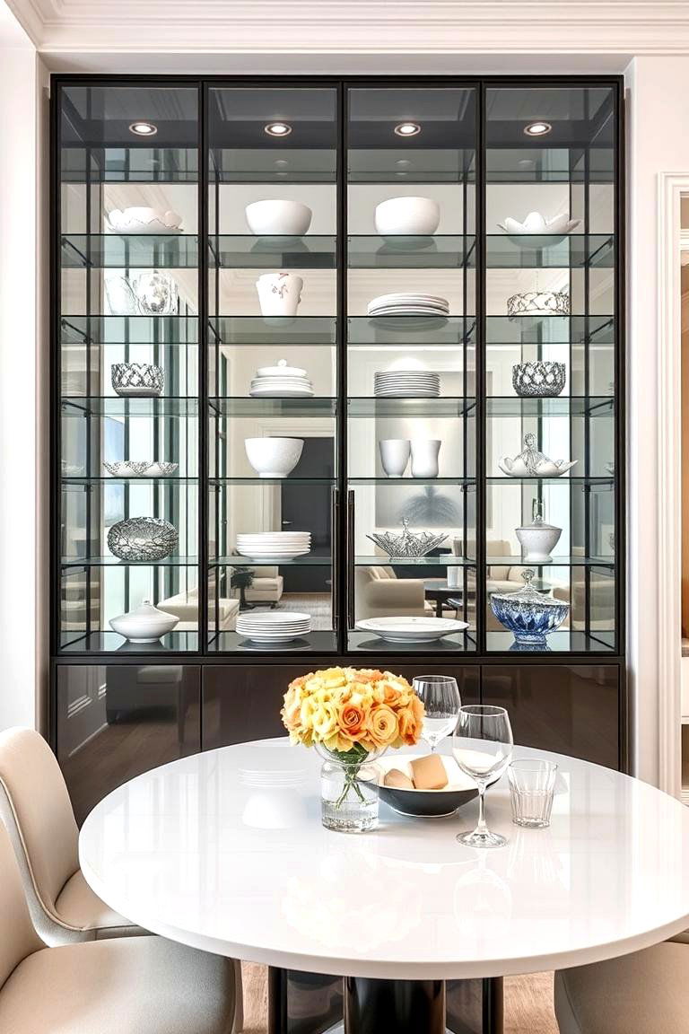 Modern Glass Front Cabinets for a Sleek Look - 25 Floor to Ceiling Cabinets Ideas