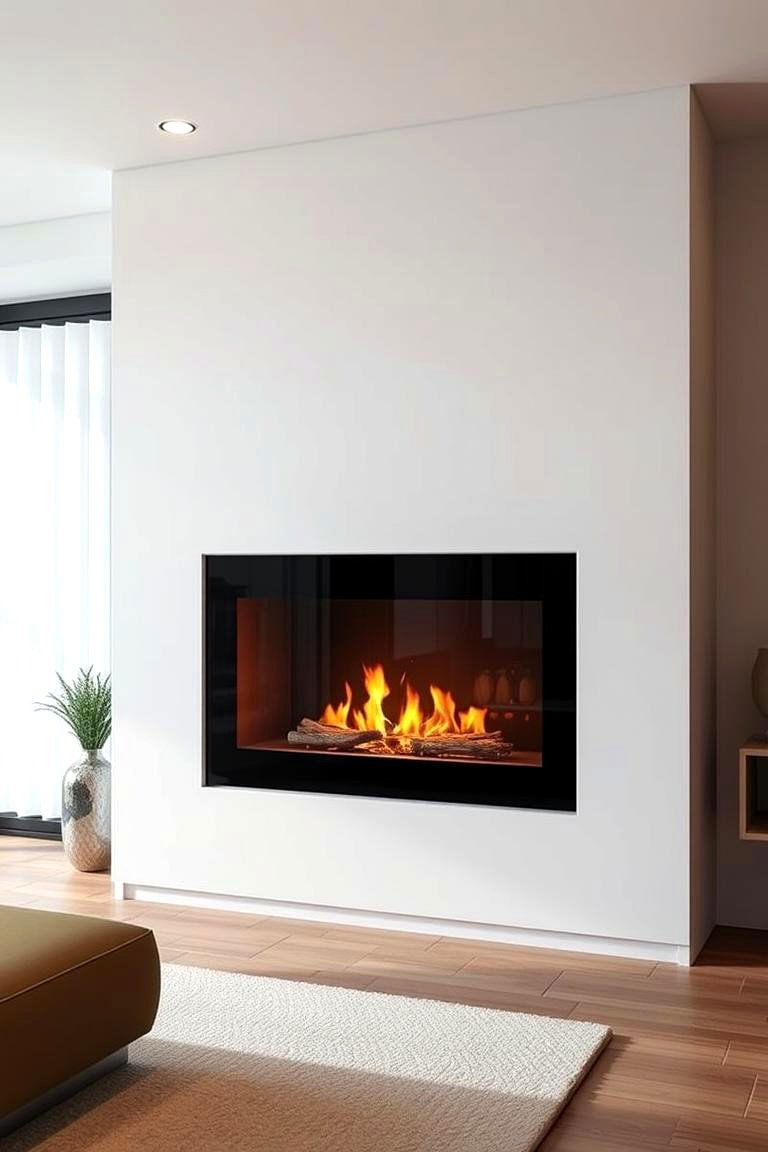 Modern Minimalist Fireplace - 25 Fireplace Built-in Ideas