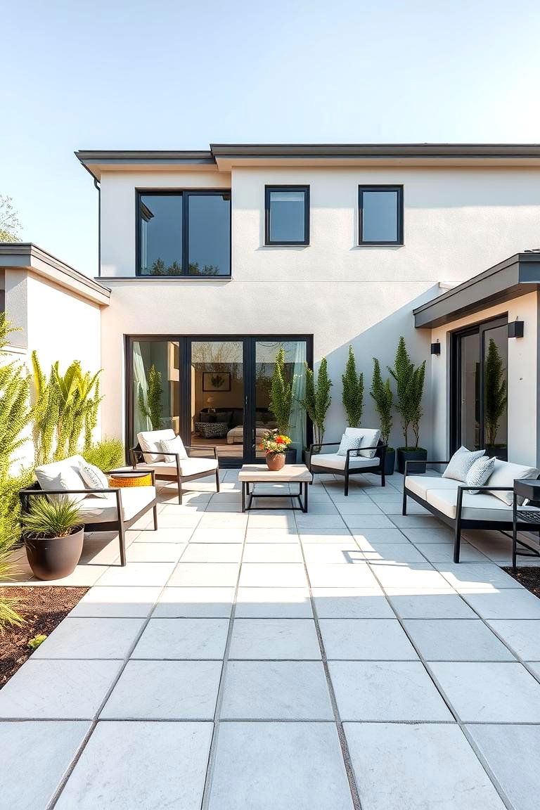 Modern Minimalist Flagstone Patio - 25 Flagstone Patio Ideas