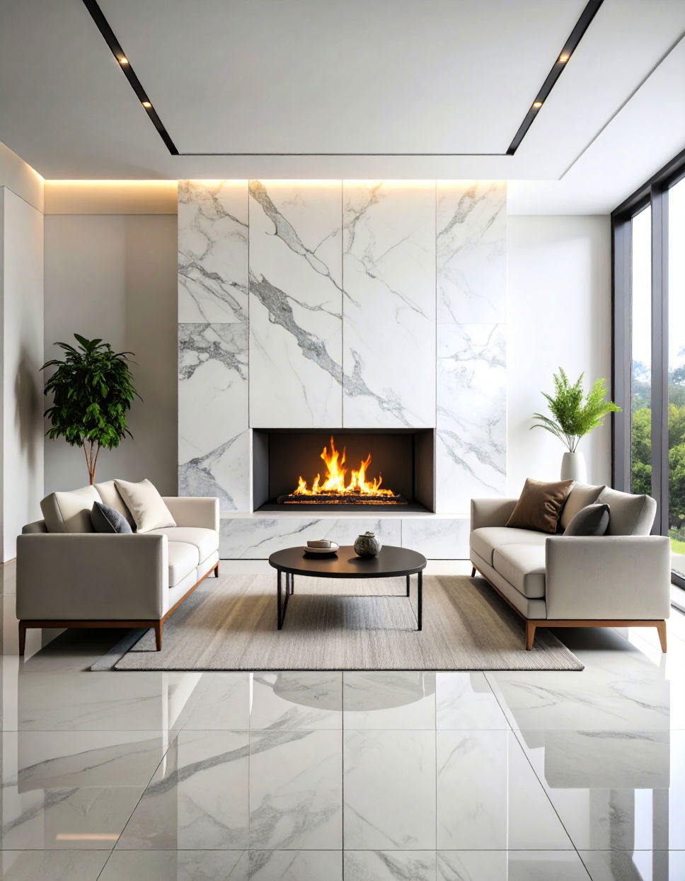 Modern Minimalist Marble Surround