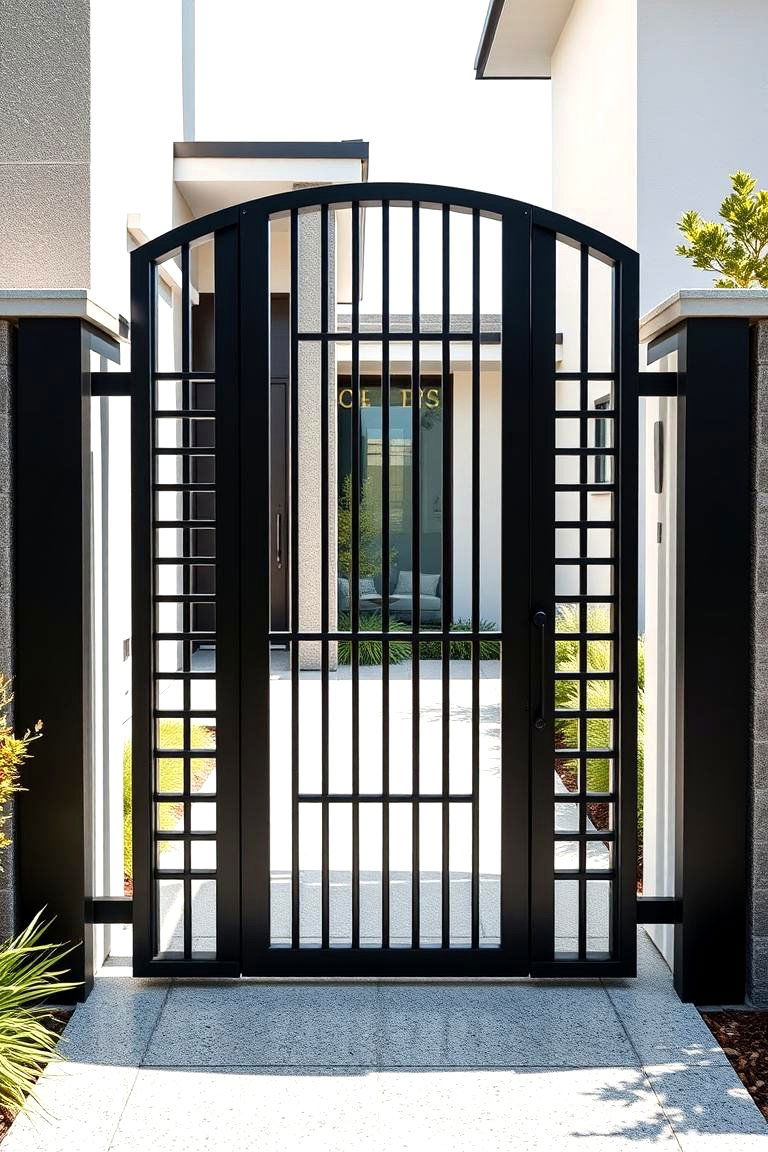 Modern Minimalist Metal Gates - 25 Front Gate Ideas