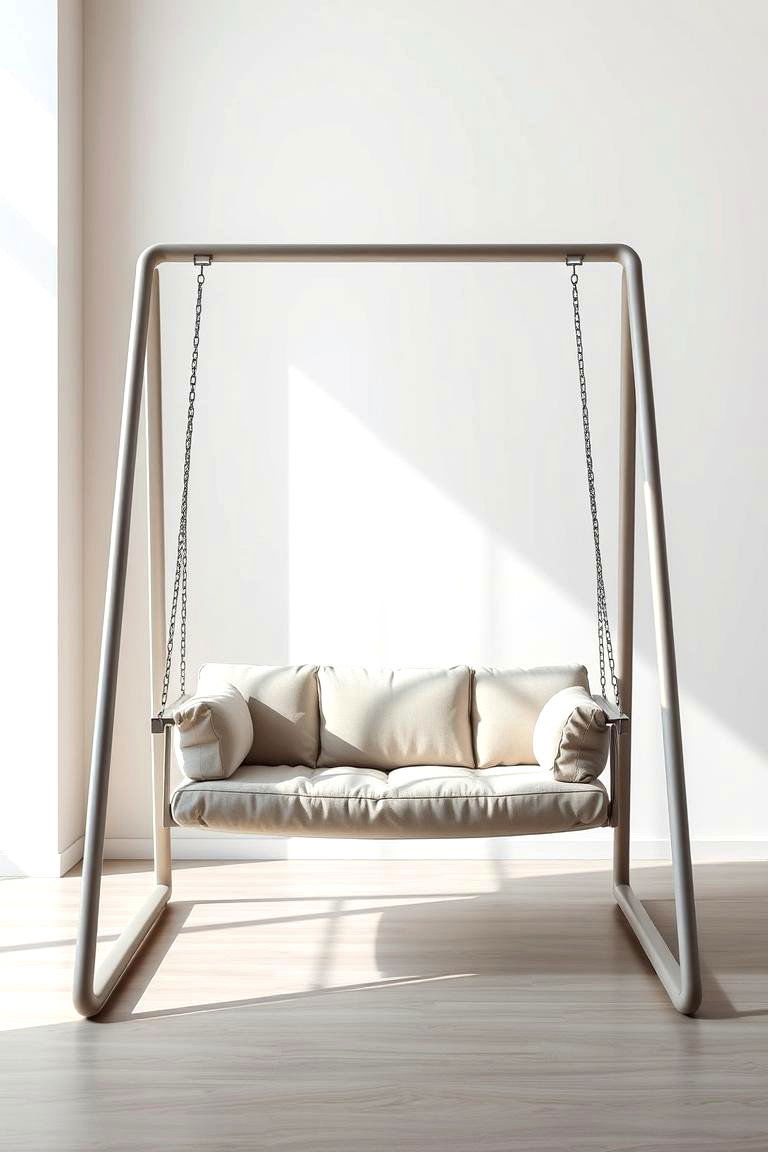 Modern Minimalist Swing - 25 Front Porch Swing Ideas