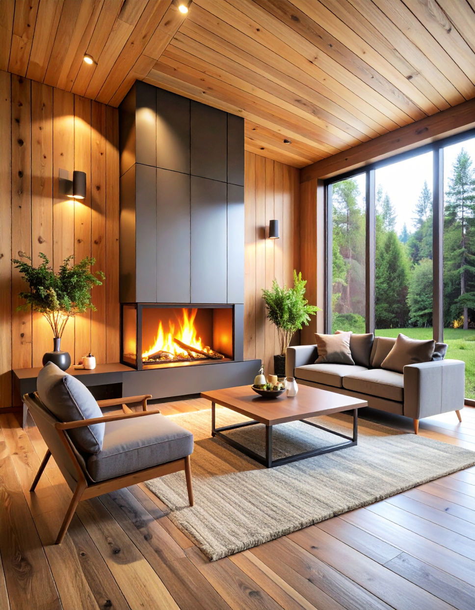 Modern Steel Fireplace
