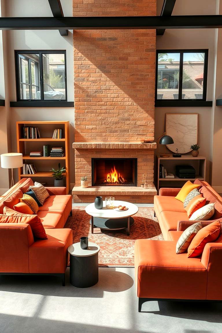 Modular Seating for Custom Arrangements - 25 Fireplace Seating Ideas