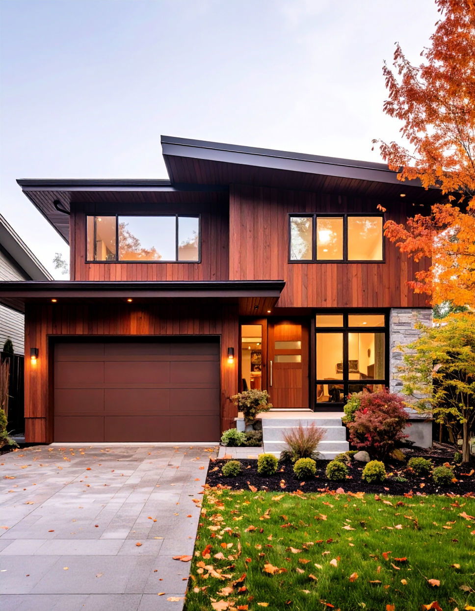 Monochromatic Chocolate Brown Design Chocolate Brown House Exterior Design Ideas