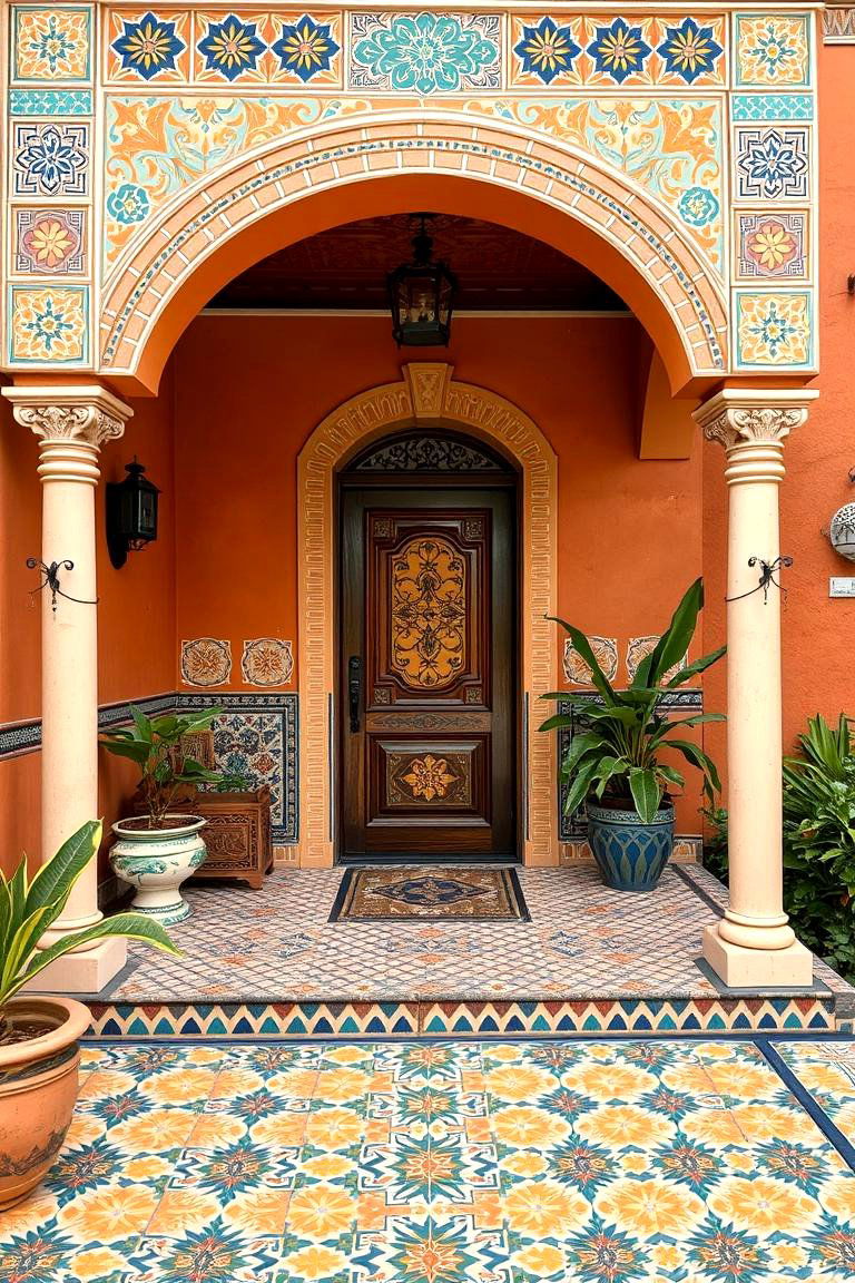 Moroccan Inspired Tiles for an Exotic Touch - 25 Front Porch Tile Ideas