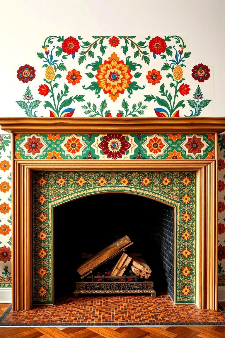 Moroccan Inspired Tiles - 25 Fireplace Tile Ideas