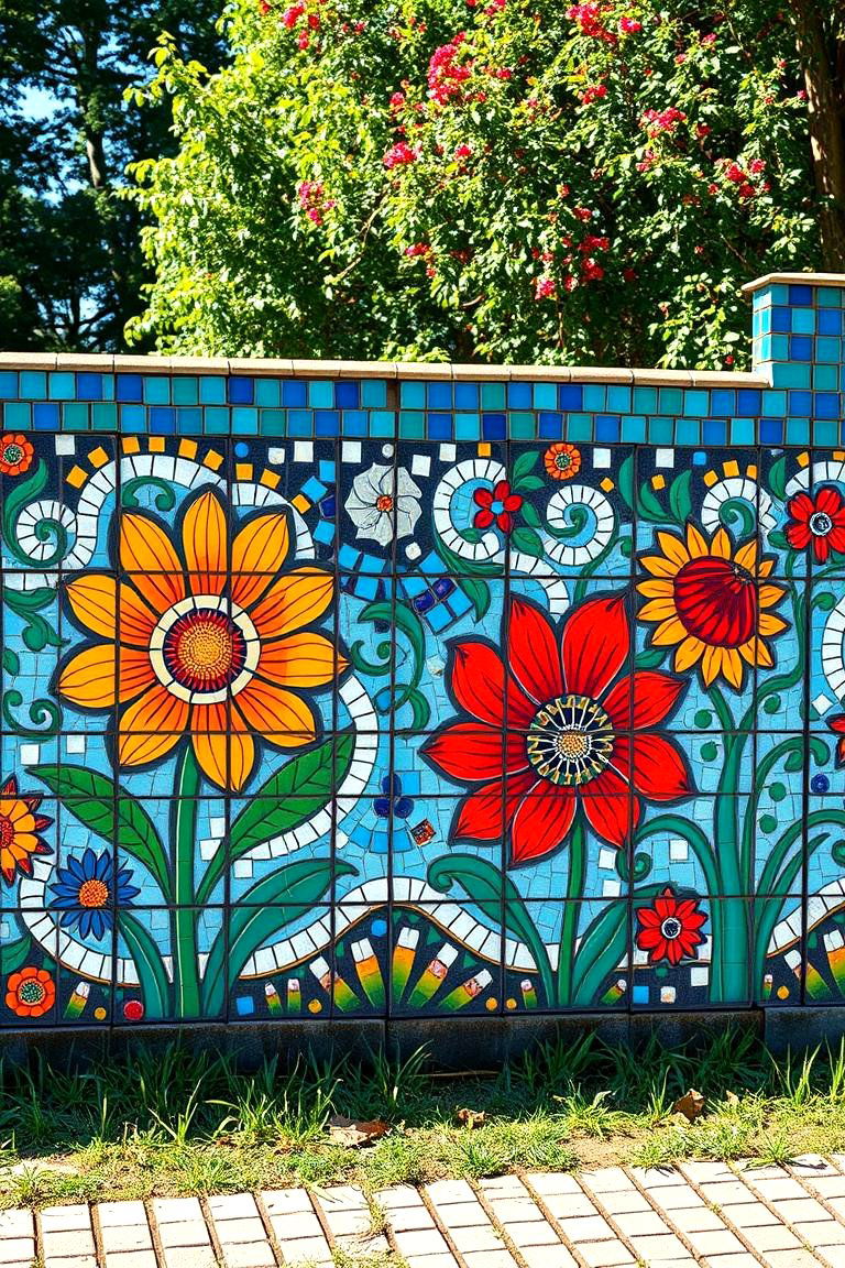 Mosaic Tile Art - 25 Fence Art Ideas