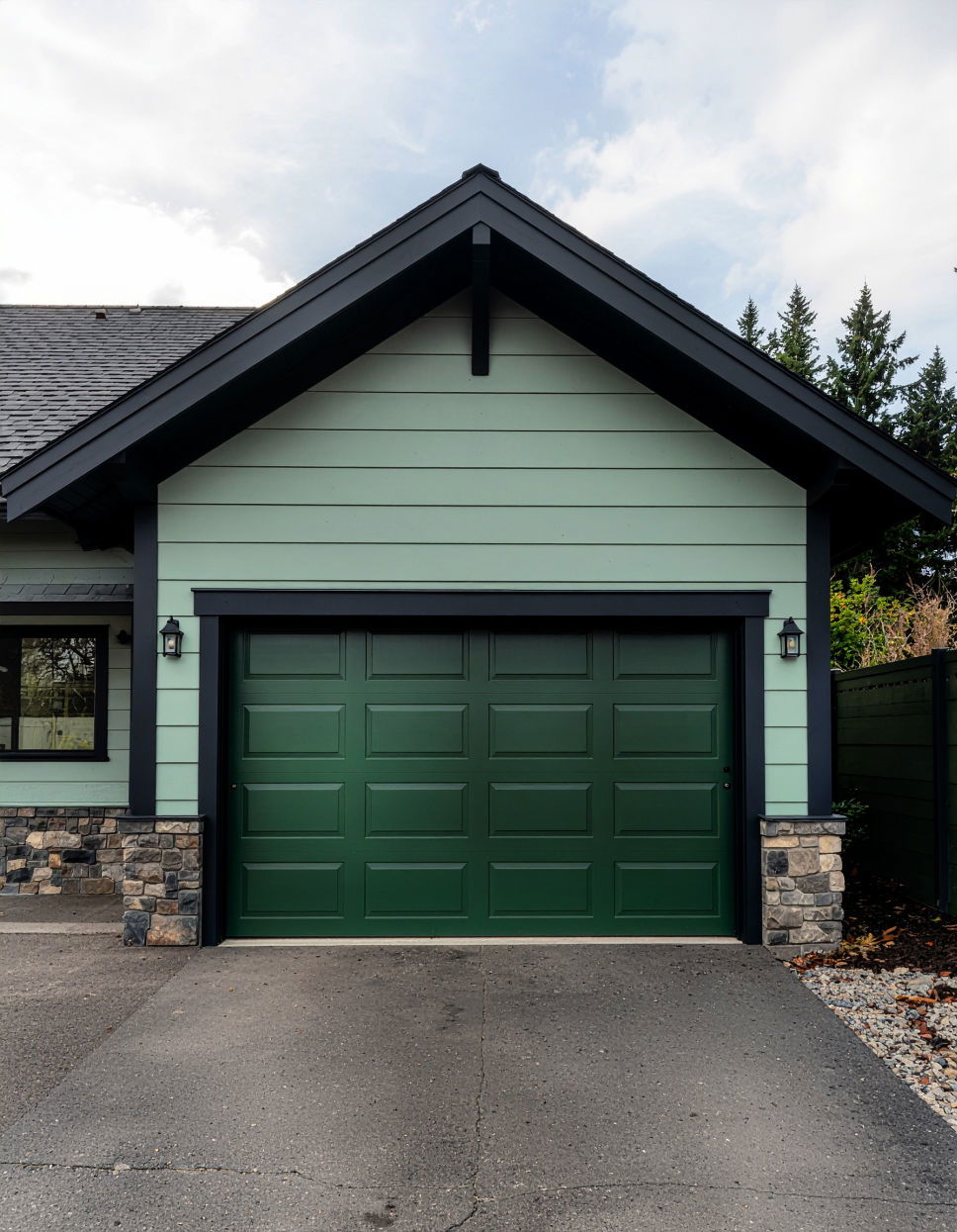 Moss Green with Black Trim for a Bold Refined Look