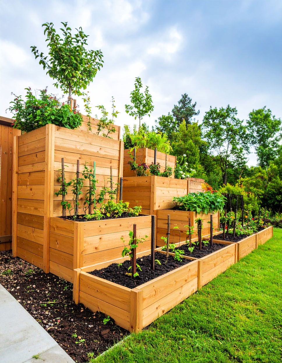 Multi Level Fruit Orchard Tiered Garden Ideas