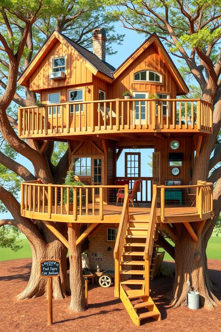Multi Level Treehouse for Family Fun - 25 Tree House Ideas