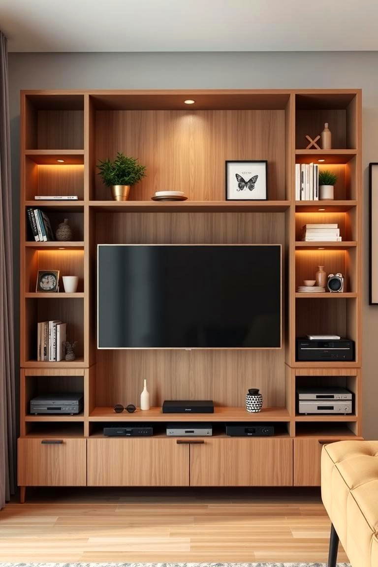 Multi functional Media Wall - 25 Tv Wall Ideas