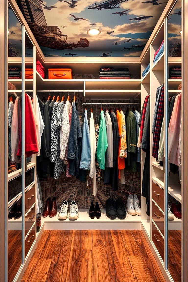 Murals for a Personalized Statement Design - 25 Closet Wallpaper Ideas